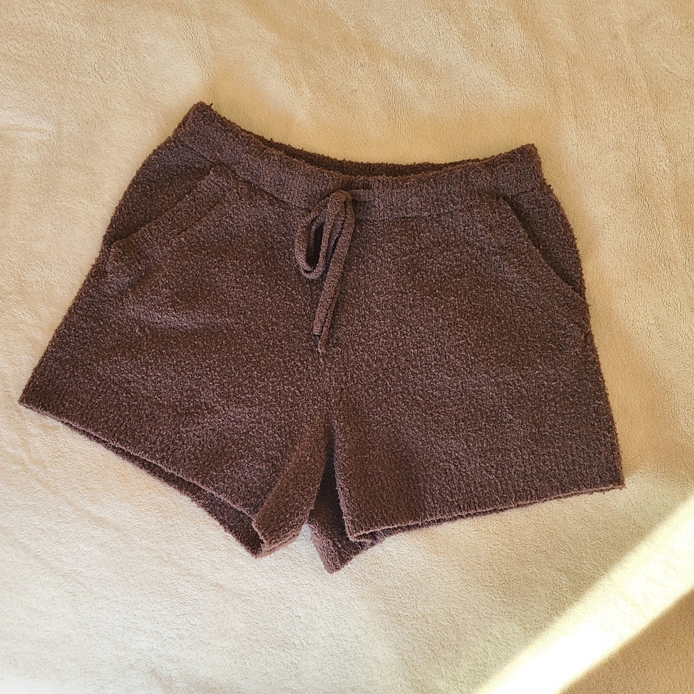 Auden Brown Fuzzy Soft Lounge Shorts Size M